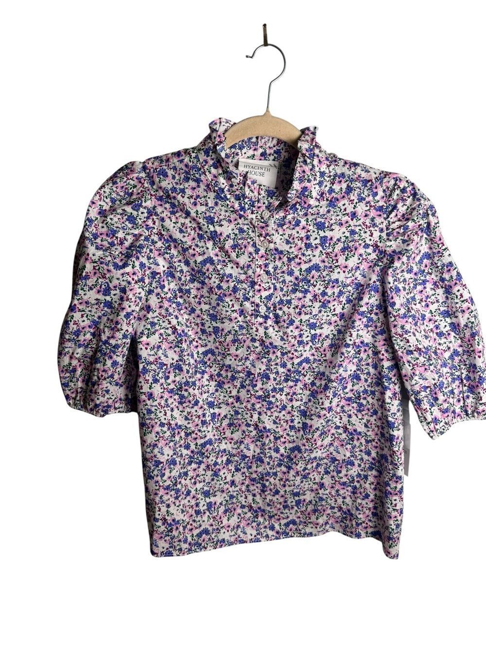 Tuckernuck x Hyacinth House Blush Floral Florence Blouse Pink Multi S NWT